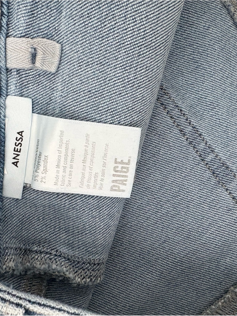 PAIGE Anessa Medium Wash Wide-Leg Crop Jeans SZ 34 waist - Picture 5 of 8